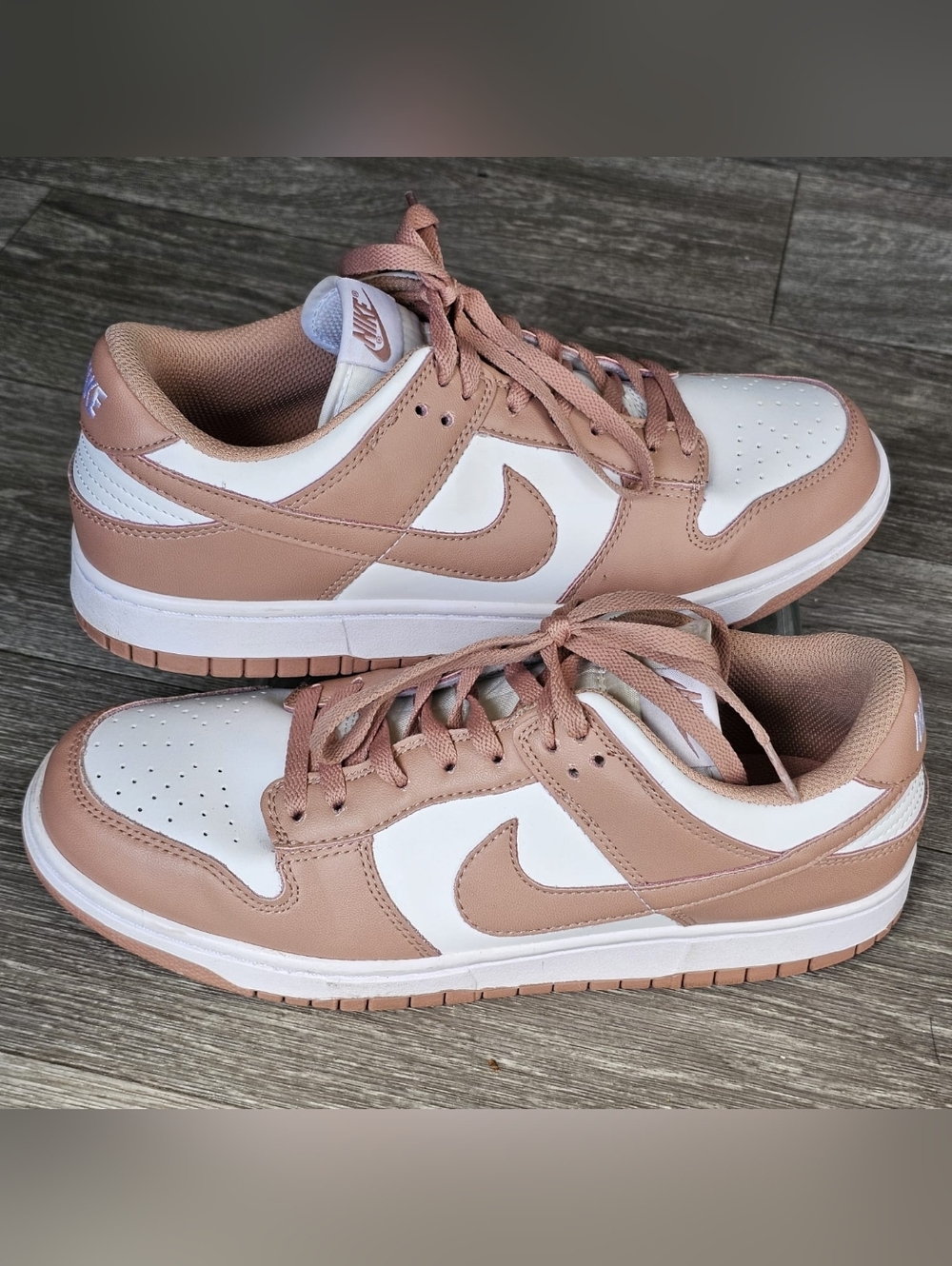 Nike Dunk Low Women's White/Rose Whisper Sneakers Size 11